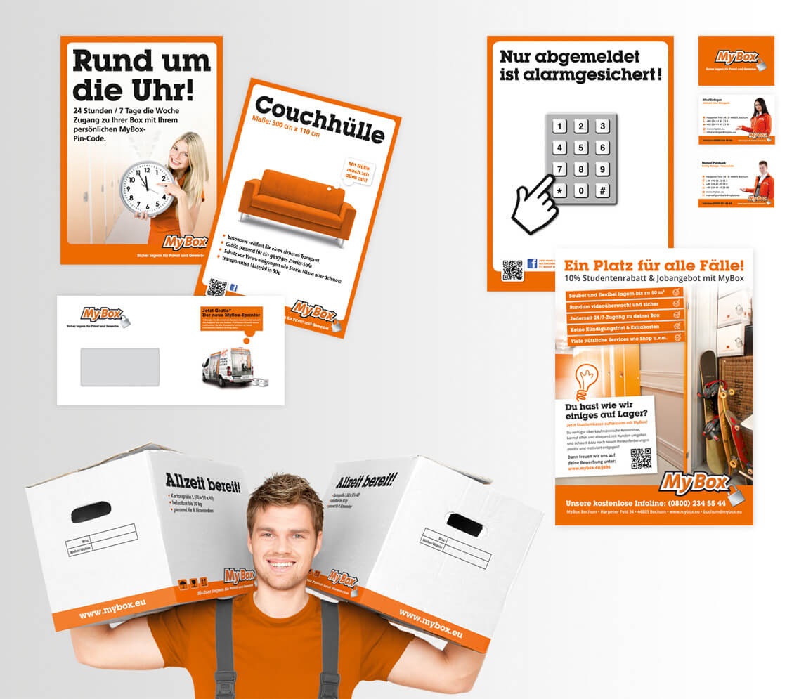 mediadesign linke Gestaltung und Design eines Megalightplakates Plakates für MyBox GmbH Bochum