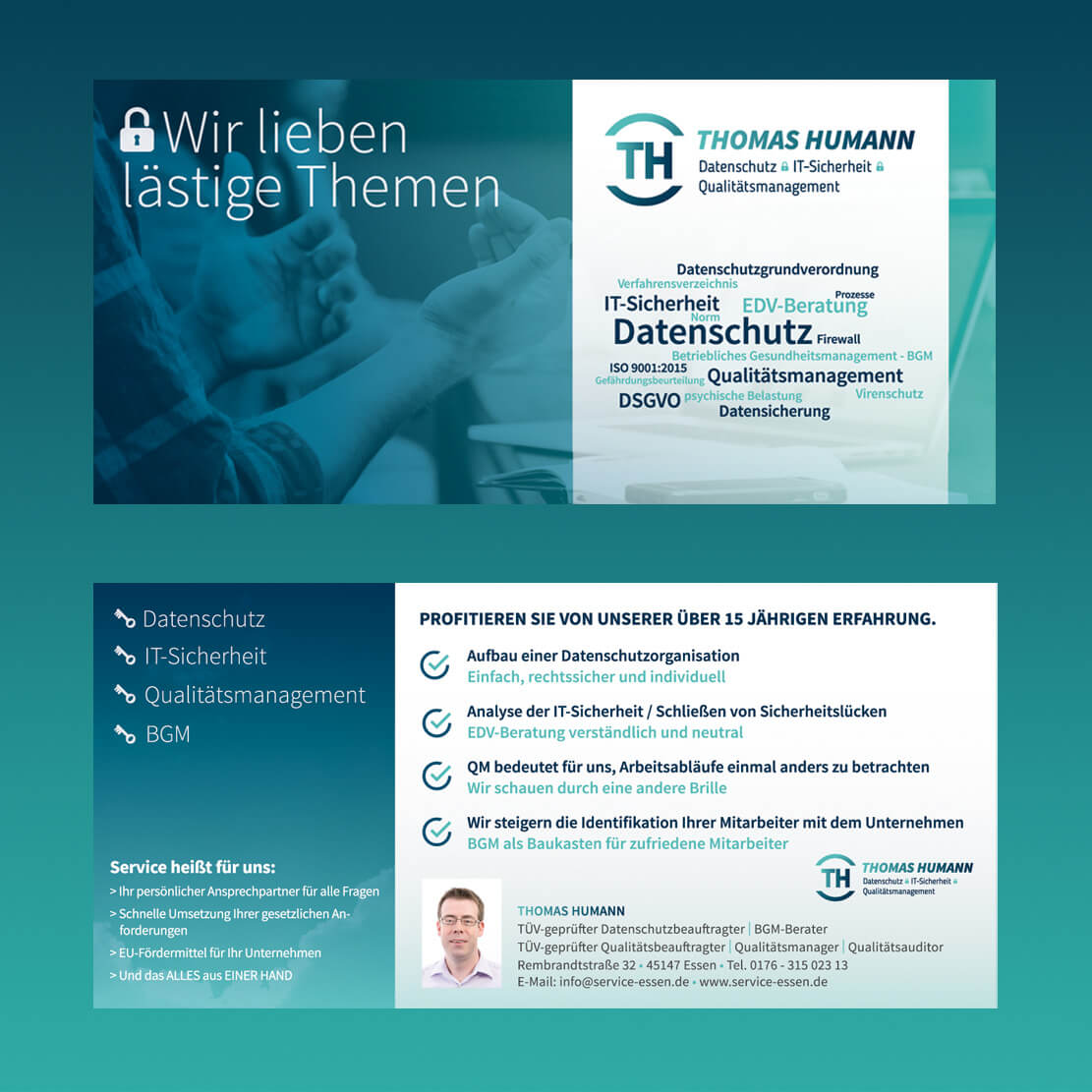 mediadesign linke portfolio - Thomas Humann Service-essen.de | Logogestaltung, Webdesign, Printmedien Gestaltung von Flyer und Visitenkarten sowie Briefbogen mediadesign linke portfolio - Thomas Humann Service-essen.de | Logogestaltung, Webdesign, Printmedien Gestaltung von Flyer und Visitenkarten sowie Briefbogen