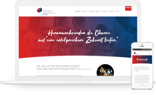 mediadesign linke - Portfolio - Webseite für die Ursula-Fischer-Schwanhäusser- und-Gebhard-Schönfelder-Stiftung in Nürnberg und Berlin