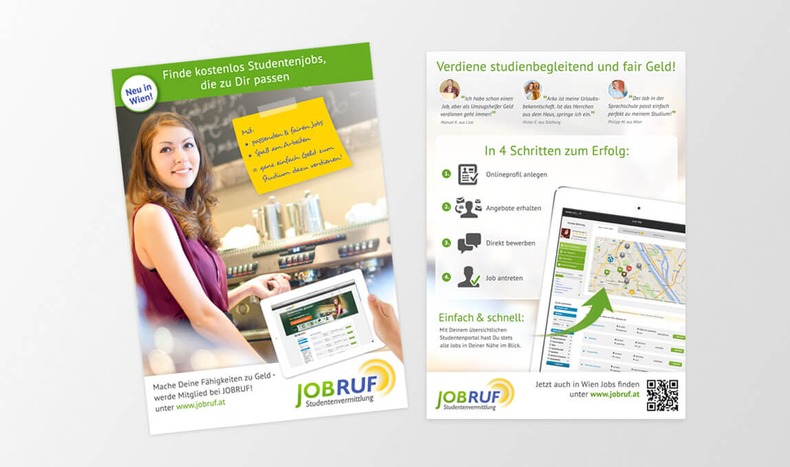 Jobruf Studentenvermittlung Flyer Wien 2015 - kostenlos Studentenjobs finden in Wien mit Jobruf Jobruf Studentenvermittlung Flyer Wien 2015 - kostenlos Studentenjobs finden in Wien mit Jobruf