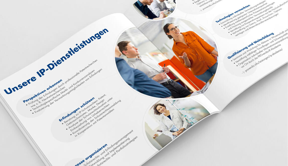 mediadesign linke portfolio - PROvendis GmbH Mülheim - Imagebroschüre 2018