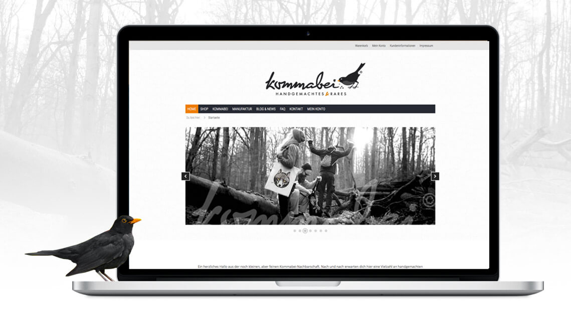 mediadesign linke | Webdesign aus Essen - Kommabei Webshop Onlineshop Gestaltung, Styling per CSS und html