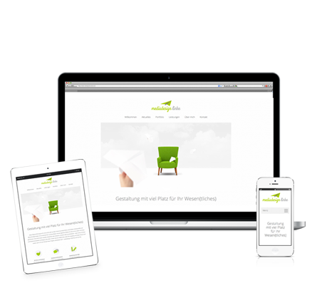Design Leistungen | Webdesign aus Essen von mediadesign linke - Ihr Internetauftritt nach Maß von mediadesign linke - Ansicht eines Tablets, Laptops und Smartphones mit einem einheitlichen Design von mediadesign linke / Webdesigner